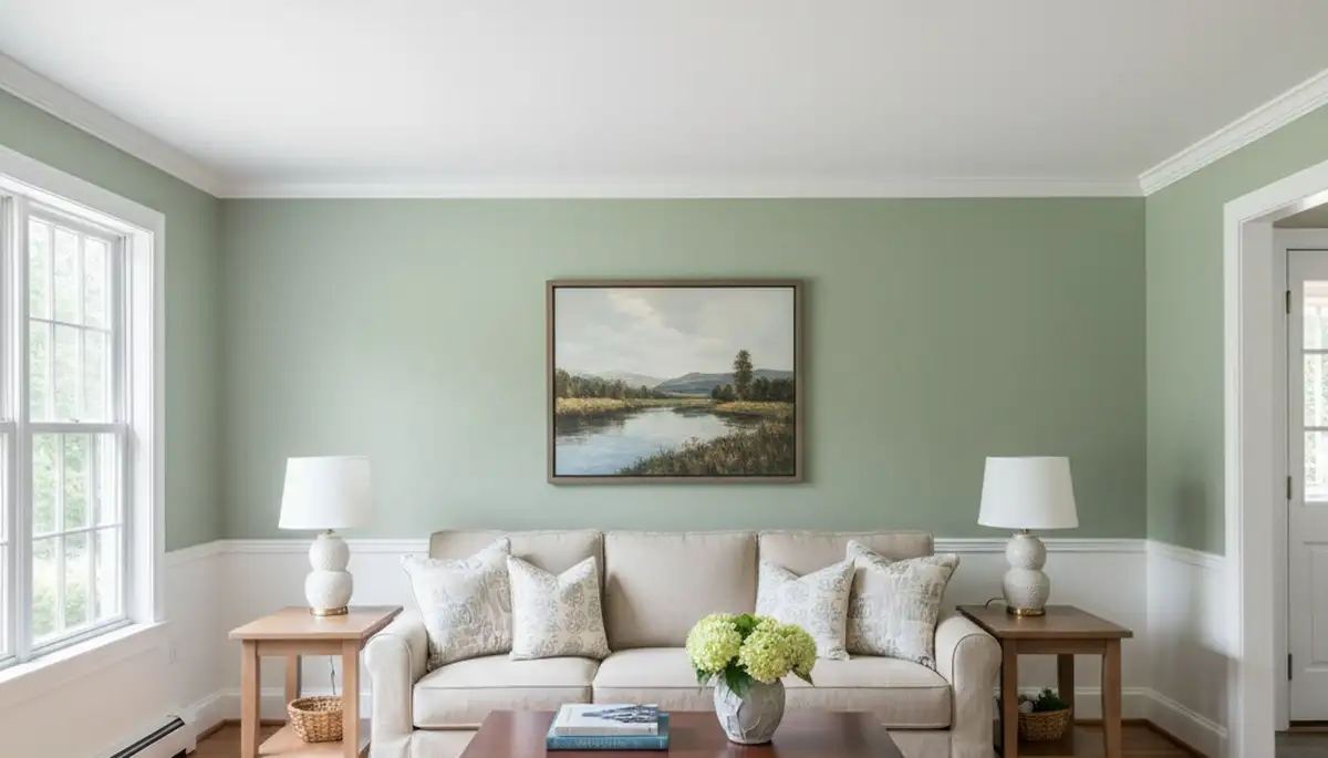 Freshly painted Reading MA interior with smooth, professional finishes by expert house painters