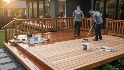 Professional deck staining and refinishing by expert painters in Reading, MA