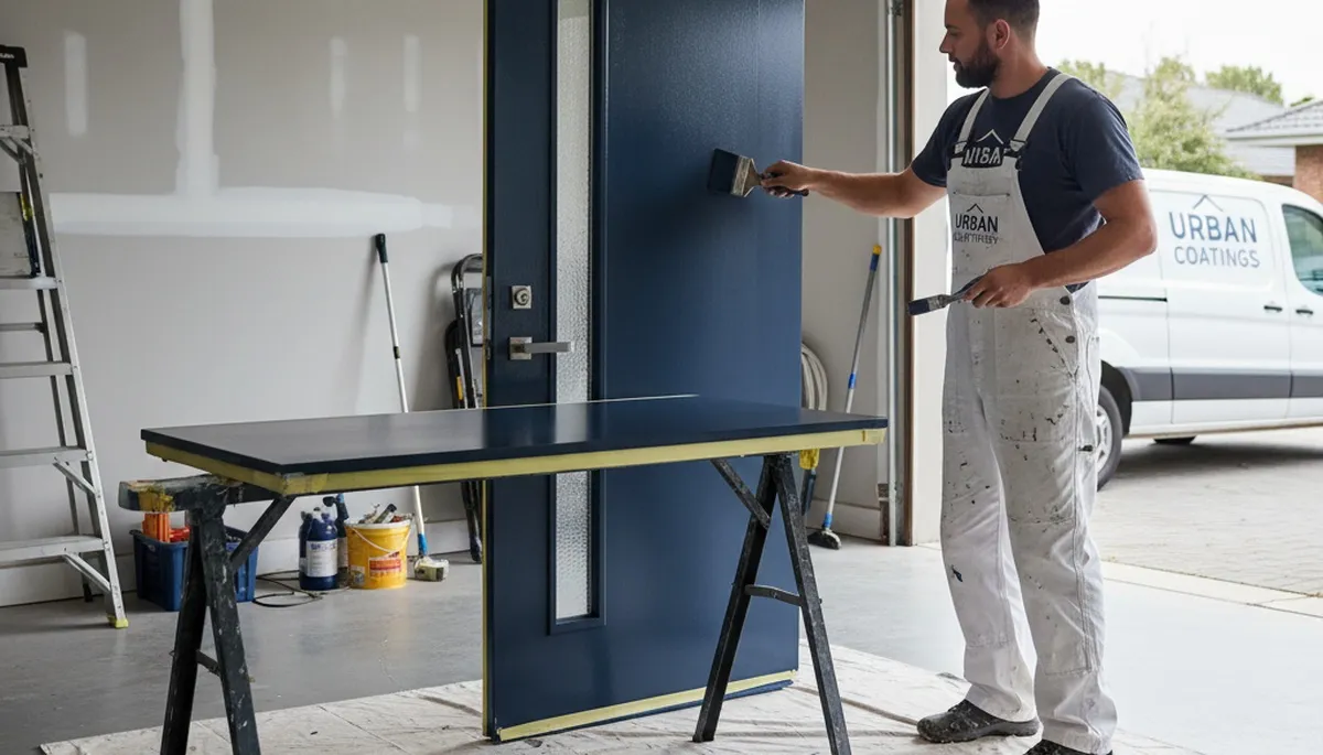 Professional door painting and refinishing by expert house painters in Reading, MA