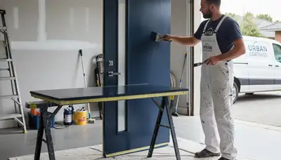 Professional door painting and refinishing by expert house painters in Reading, MA