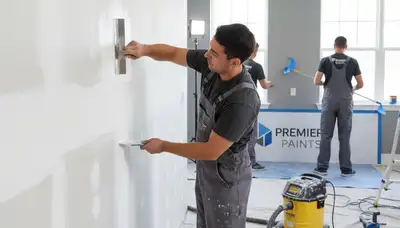 Professional drywall repair and wall restoration in Reading, MA home by expert house painters