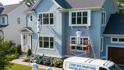Professional house painters in Reading MA providing expert residential exterior painting services