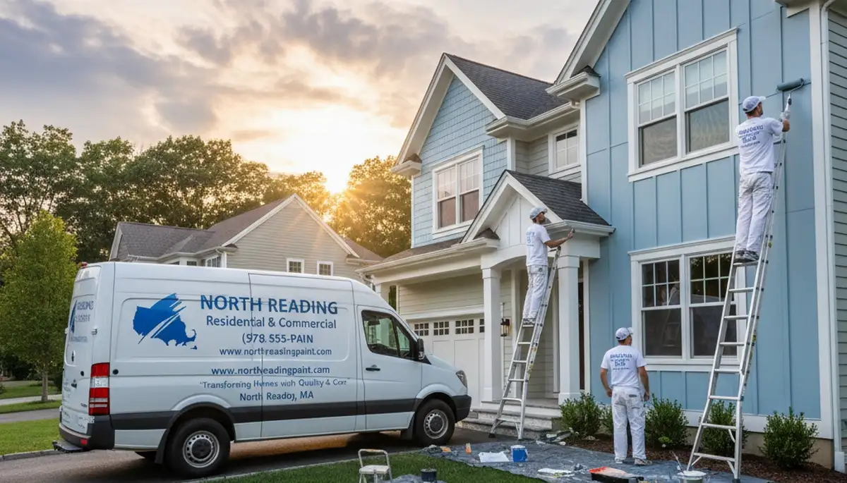 Professional house painting services in Reading MA by paintersreadingma.com