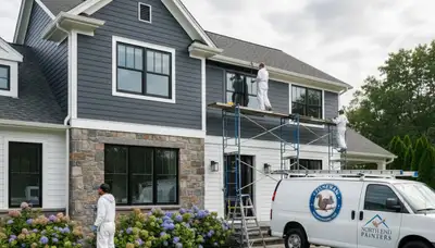 Professional house painters providing exterior home painting services in Reading, MA