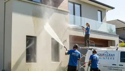 Professional pressure washing siding and deck in Reading, MA by local house painting experts