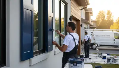 Professional shutter painting in Reading MA enhancing curb appeal with durable exterior finishes